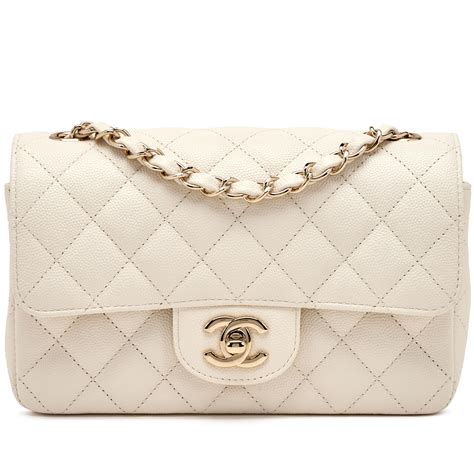 white chanel quilted furniture|Chanel White Quilted Caviar Mini Rectangular Classic Single .